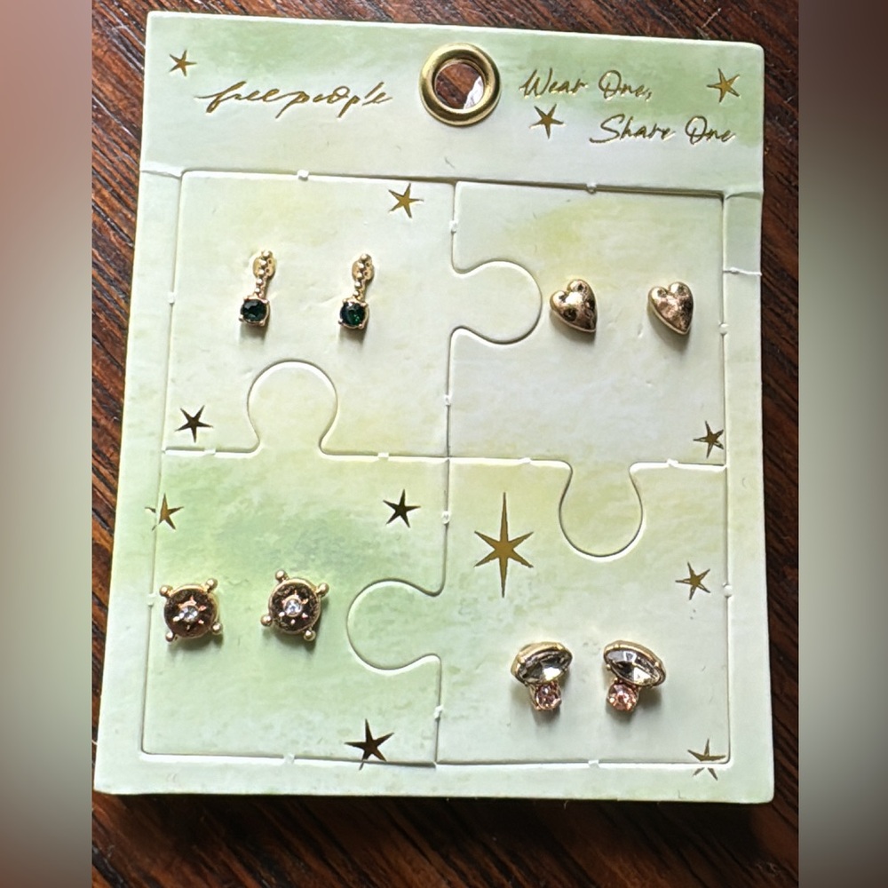 NWT Free People Wear One Share One Puzzle Earrings